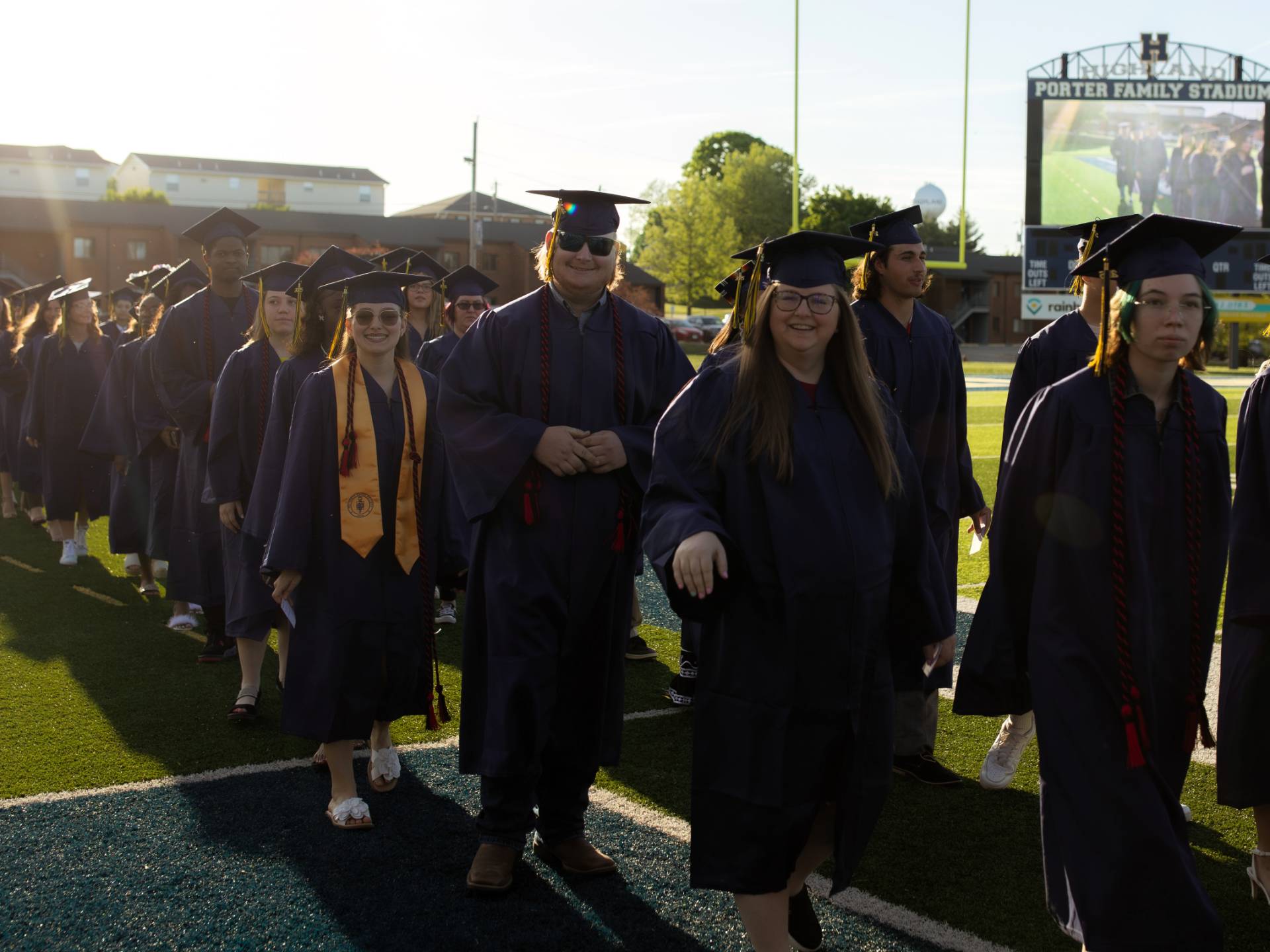 Graduates Line up for Ceremony