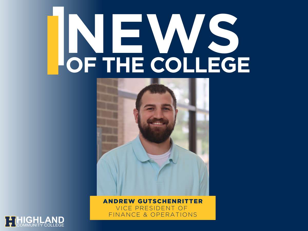 News of the College, Andrew Gutschenritter Vice President of Finance & Operations with directory photo