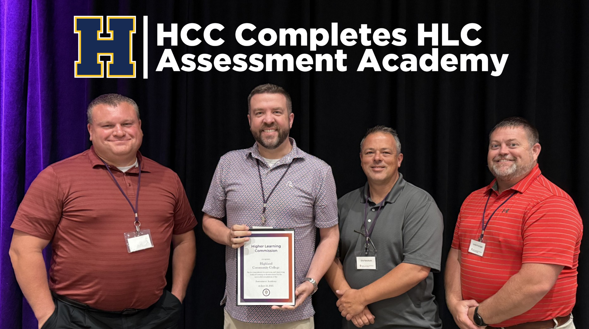 President Bowhay with Professor Shane Shively, VP of Academic Affairs Eric Ketchum, and Lucas Hunziger Vice President of Technical Education