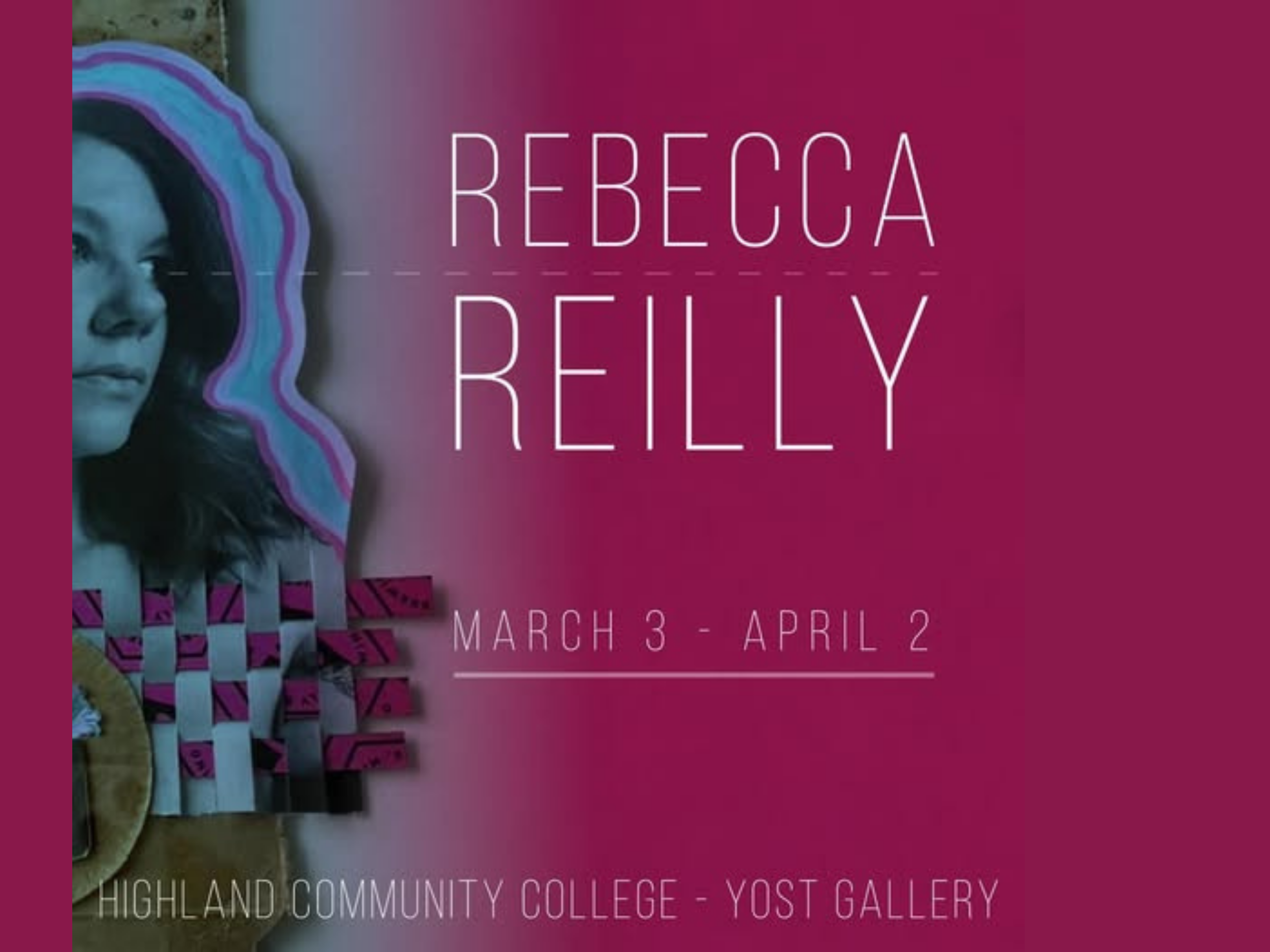 Rebecca Reilly showing at the Yost Art Exhibit March 3-April 2, 2026.